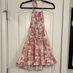 Cappuccino Red and White Halter Dress, Size O/S